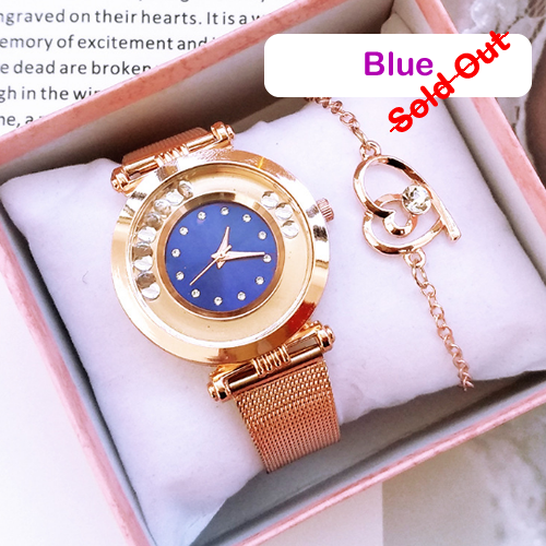 Ladies wristwatch with Bracelet - Blue colour