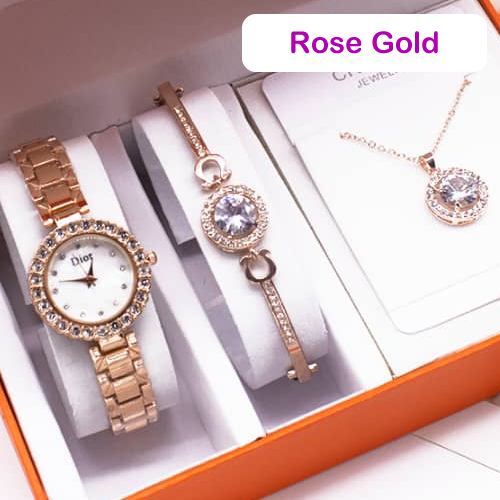Ladies wristwatch with Diamond - Rose Gold colour